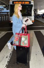 ELLE FANNING at LAX Airport in Los Angeles 02/29/2020