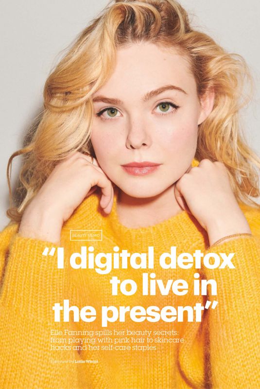 ELLE FANNING in Glamour Magazine, UK March 2020
