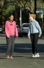 ELLE FANNING Out with Her Mother in Los Angeles 03/18/2020