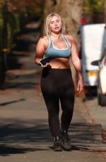 ELLIE BROWN in Tights Out Jogging in Sheshire 03/26/2020