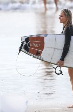 ELSA PATAKY in Wetsuit on the Beach in Byron Bay 03/14/2020