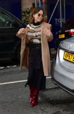 EMILIA CLARKE Arrives at BBC Radio 2 in London 03/03/2020