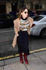 EMILIA CLARKE Arrives at BBC Radio 2 in London 03/03/2020