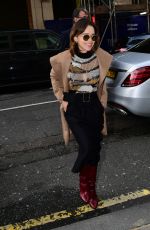 EMILIA CLARKE Arrives at BBC Radio 2 in London 03/03/2020