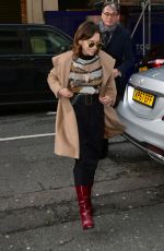 EMILIA CLARKE Arrives at BBC Radio 2 in London 03/03/2020