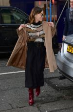 EMILIA CLARKE Arrives at BBC Radio 2 in London 03/03/2020