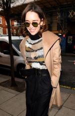 EMILIA CLARKE Out and About in London 03/03/2020