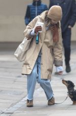 EMILIA CLARKE Out with Her Dog in London 03/20/2020