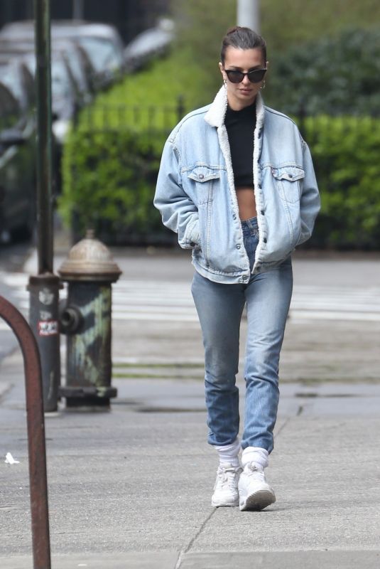 EMILY RATAJKOWSKI in Double Denim Out in New York 03/17/2020
