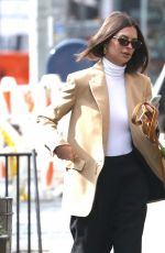 EMILY RATAJKOWSKI in Givenchy Wool Blazer Out with Her Dog in New York 03/11/2020