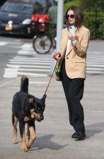 EMILY RATAJKOWSKI in Givenchy Wool Blazer Out with Her Dog in New York 03/11/2020
