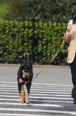 EMILY RATAJKOWSKI in Givenchy Wool Blazer Out with Her Dog in New York 03/11/2020