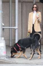 EMILY RATAJKOWSKI in Givenchy Wool Blazer Out with Her Dog in New York 03/11/2020
