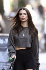 EMILY RATAJKOWSKI in Yoga Shorts Out with Her Dog in New York 03/20/2020