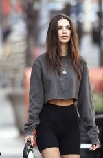 EMILY RATAJKOWSKI in Yoga Shorts Out with Her Dog in New York 03/20/2020
