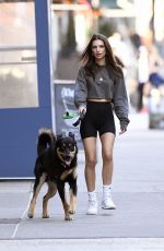 EMILY RATAJKOWSKI in Yoga Shorts Out with Her Dog in New York 03/20/2020