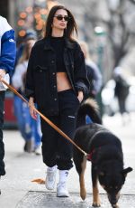 EMILY RATAJKOWSKI Out with Her Dog in New York 03/13/2020
