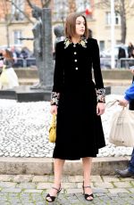 EMMA CORRIN Arrives at Miu Miu Show at Paris Fashion Week 03/03/2020