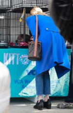 EMMA ROBERTS at Cat Adoption Booth in Los Angeles 03/01/2020