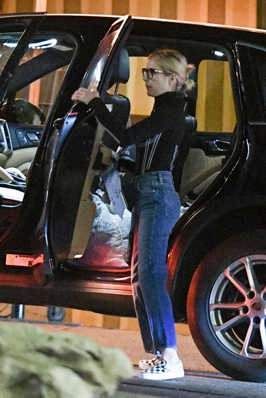 EMMA ROBERTS Night Out in Los Angeles 03/09/2020