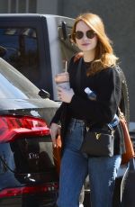 EMMA STONE at a Gym in Los Angeles 03/09/2020