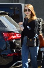 EMMA STONE at a Gym in Los Angeles 03/09/2020