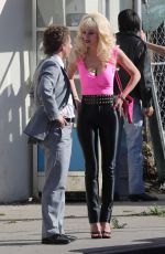 EMMY ROSSUM on the Set of Angelyne in Los Angeles 03/03/2020