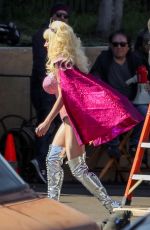 EMMY ROSSUM on the Set of Angelyne in Los Angeles 03/05/2020