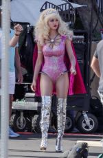 EMMY ROSSUM on the Set of Angelyne in Los Angeles 03/05/2020