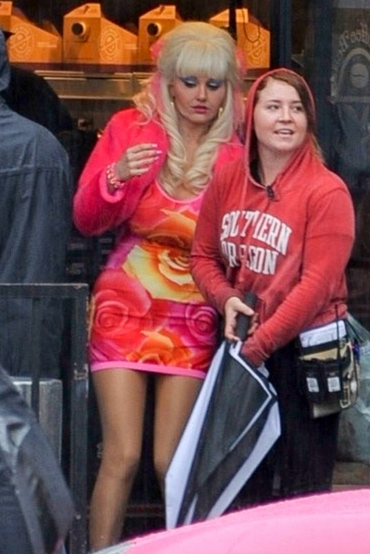 EMMY ROSSUM on the Set of Angelyne in Los Angeles 03/12/2020