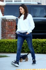 EMMY ROSSUM Out with Her Dog in Beverly Hills 03/30/2020
