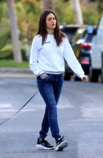 EMMY ROSSUM Out with Her Dog in Beverly Hills 03/30/2020