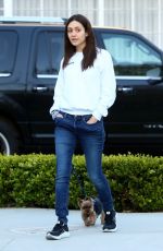 EMMY ROSSUM Out with Her Dog in Beverly Hills 03/30/2020