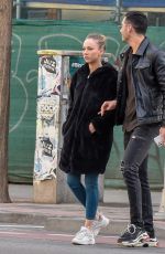 ESTER EXPOSITO and Alejandro Speitzer Out in Madrid 02/29/2020