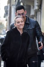ESTER EXPOSITO and Alejandro Speitzer Out in Madrid 02/29/2020