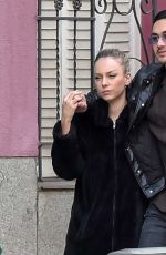 ESTER EXPOSITO and Alejandro Speitzer Out in Madrid 02/29/2020