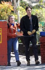 FLORENCE PUGH and Zach Braff Out in Los Angeles 03/21/2020