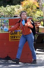 FLORENCE PUGH and Zach Braff Out in Los Angeles 03/21/2020