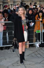 FLORENCE PUGH Arrives at Louis Vuitton Show at Paris Fashion Week 03/03/2020