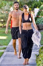 GEORGIA FOWLER and Nathan Dalah Have a Break from Coronavirus Isolation in Bondi 03/18/2020