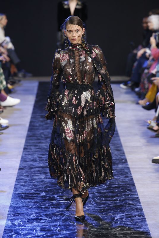 GEORGIA FOWLER at Elie Saab Runway Show at Paris Fashion Week 02/29/2020