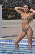 GEORGIA HARRISON in Bikini at a Pool in Tenerife 03/02/2020
