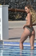 GEORGIA HARRISON in Bikini at a Pool in Tenerife 03/02/2020