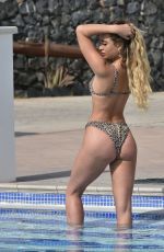GEORGIA HARRISON in Bikini at a Pool in Tenerife 03/02/2020