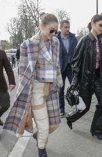 GIGI and BELLA HADID Arrives at Miu Miu Fashion Show at PFW in Paris 03/03/2020