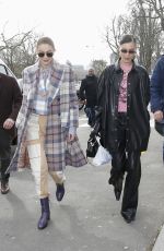 GIGI and BELLA HADID Arrives at Miu Miu Fashion Show at PFW in Paris 03/03/2020