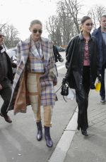 GIGI and BELLA HADID Arrives at Miu Miu Fashion Show at PFW in Paris 03/03/2020
