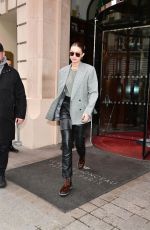 GIGI HADID Leaves Her Hotel in Paris 03/02/2020
