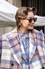 GIGI HADID Leaves Miu mMiu Fashion Show in Paris 03/03/2020