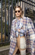 GIGI HADID Leaves Miu mMiu Fashion Show in Paris 03/03/2020